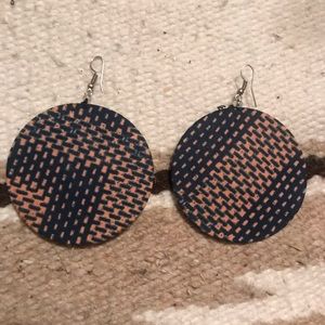 Large Central African cloth Earrings